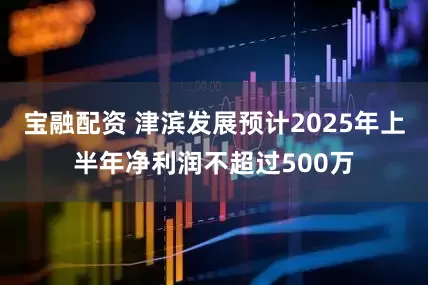 宝融配资 津滨发展预计2025年上半年净利润不超过500万