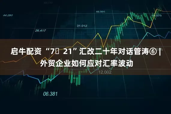 启牛配资 “7・21”汇改二十年对话管涛⑥ | 外贸企业如何应对汇率波动